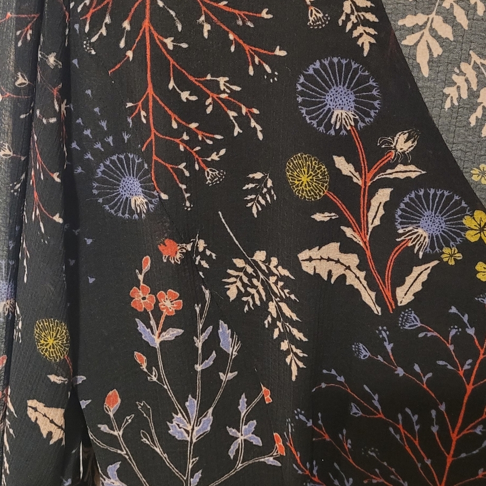 Kimchi Blue Black Floral Mini Dress Womens 10 - Picture 5 of 8